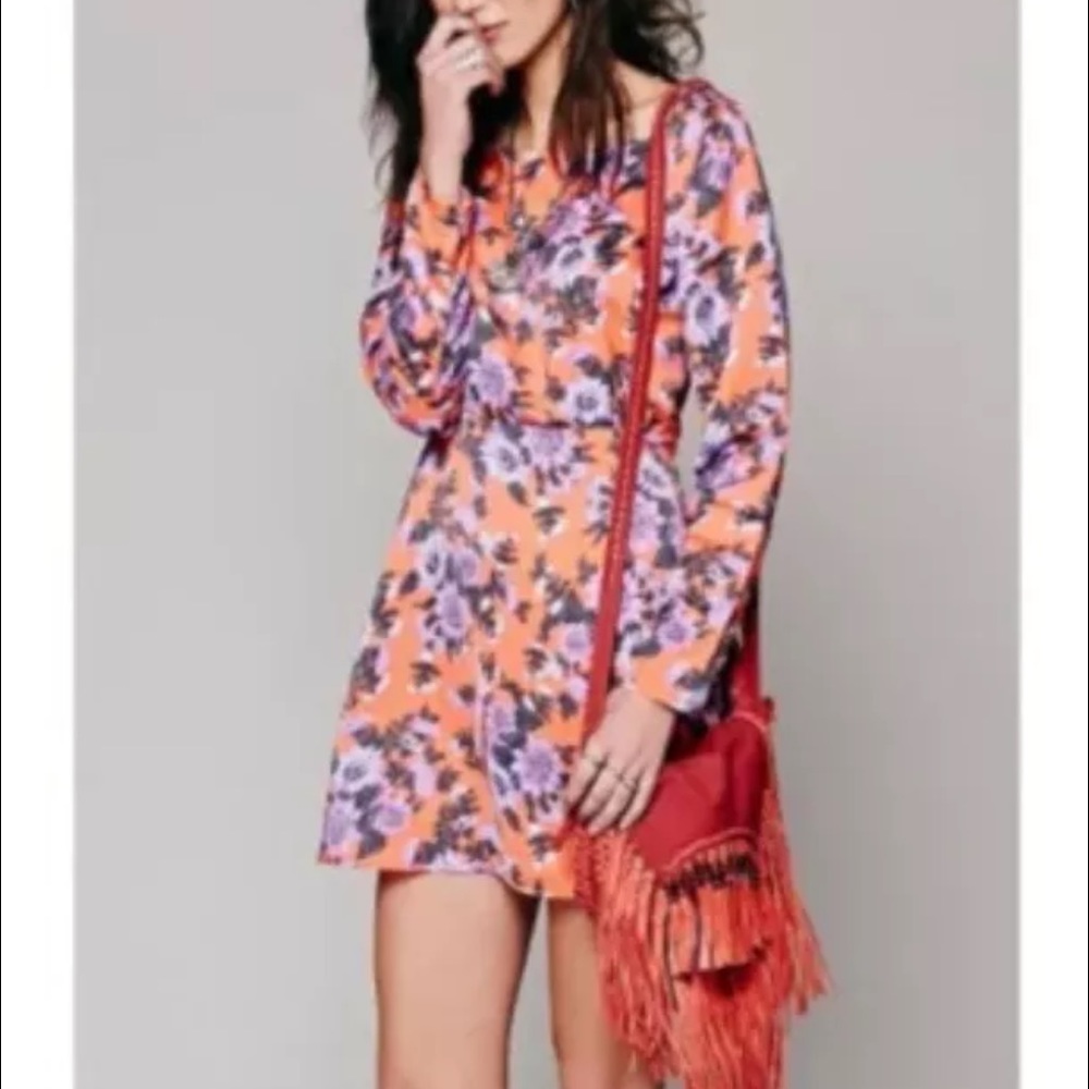 Free people coral Parker dress